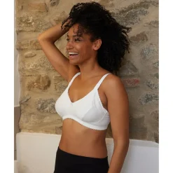 Sujetador de lactancia blanco de lunares - copa d*Prenatal Hot