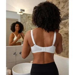 Sujetador de lactancia blanco de lunares - copa d*Prenatal Hot