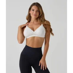Sujetador de lactancia con encaje blanco*Prenatal New