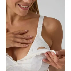 Sujetador de lactancia con encaje blanco*Prenatal New