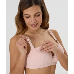 Sujetador de lactancia rosa con encaje*Prenatal Online