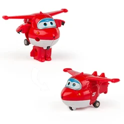 Super Wings - Jett - Transform-a-Bots Coleccionables Y Mini Mundos