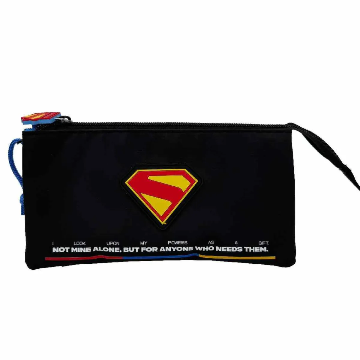 Outlet Superman - Portatodo triple Material Escolar