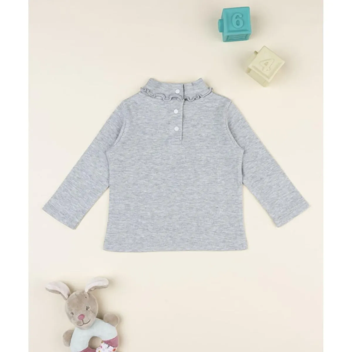 Suéter para niña color gris claro*Prenatal New