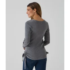 Suéter premamá gris con lazos*Prenatal New