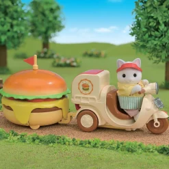 Hot Sylvanian Families - Puesto de hamburguesas Coleccionables Y Mini Mundos