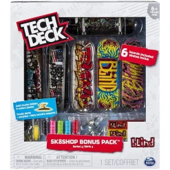 Best Tech Deck - Bonus Pack 6 Skates (varios modelos) Vehículos Y Circuitos