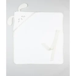 Toalla cuadrada blanca con conejito*Prenatal Sale