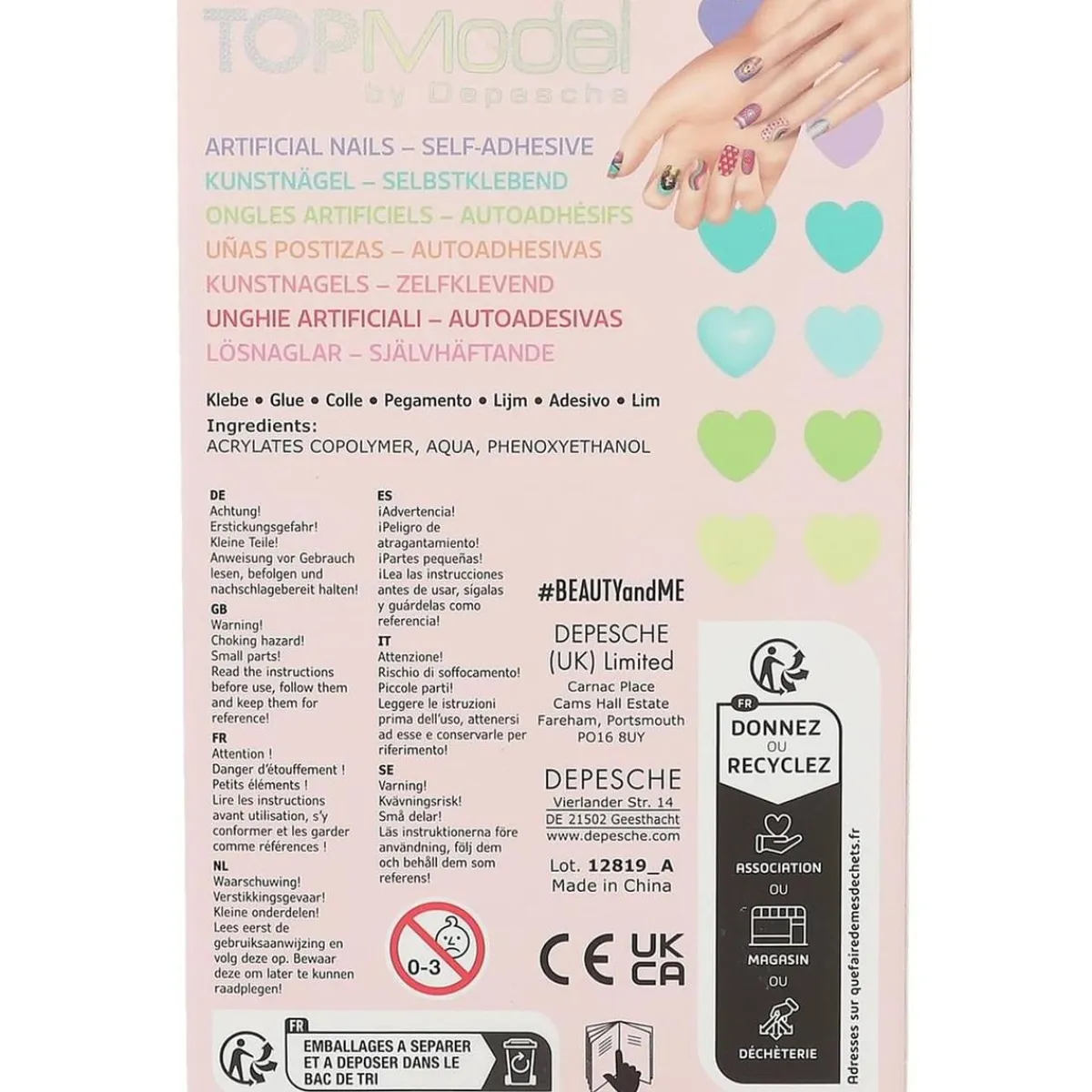 Top Model - Uñas postizas Neón*DEPESCHE Hot