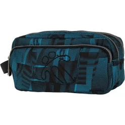 - Estuche escolar 3 compartimentos - Azul y negro*TOTTO Discount