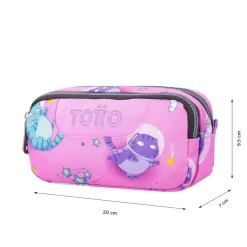 - Estuche escolar dos compartimentos gatos astronautas Sobre*TOTTO New