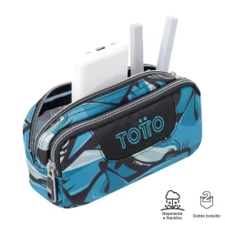 - Estuche escolar dos compartimentos tiburones Sobre*TOTTO Outlet