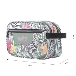 Hot - Estuche escolar tres compartimentos tropical cebras Plastilina Material Escolar