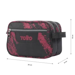 - Estuche escolar tres compartimentos tiza roja Plastilina*TOTTO Best