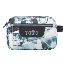 Clearance - Estuche escolar tres compartimentos postales y casetes Plastilina Material Escolar