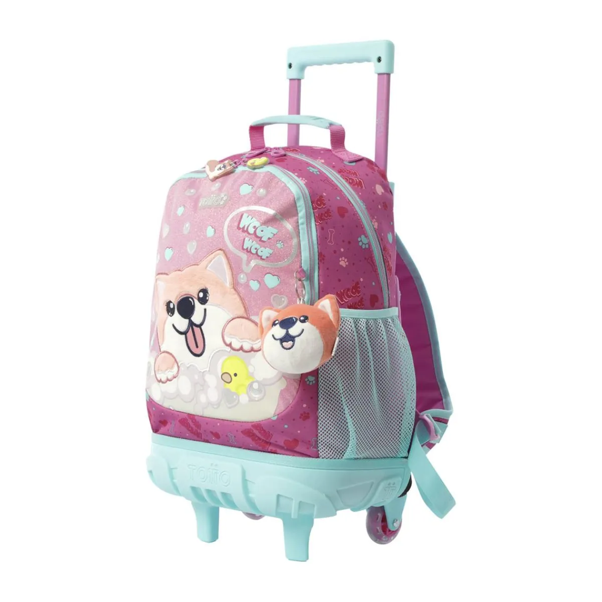 New - Mochila con ruedas Doggy Love M Material Escolar