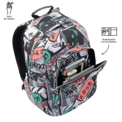 - Mochila escolar adaptable a carro manga Acuareles*TOTTO Outlet