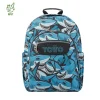 - Mochila escolar adaptable a carro tiburones Acuareles*TOTTO New