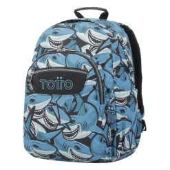 - Mochila escolar adaptable a carro tiburones Acuareles*TOTTO New