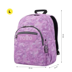 Online - Mochila escolar adaptable a carro camuflaje rosa Acuareles Material Escolar