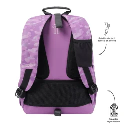 Online - Mochila escolar adaptable a carro camuflaje rosa Acuareles Material Escolar