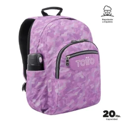 Online - Mochila escolar adaptable a carro camuflaje rosa Acuareles Material Escolar