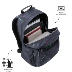 Discount - Mochila escolar adaptable a carro fractal Acuareles Material Escolar
