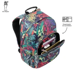 Hot - Mochila escolar adaptable a carro graffiti Acuareles Material Escolar