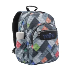 - Mochila escolar adaptable a carro bloques Acuareles*TOTTO Outlet