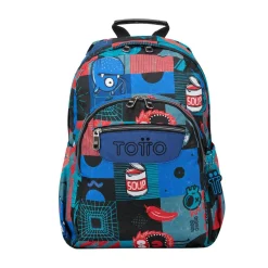- Mochila escolar adaptable a carro cyber monstruos Acuareles*TOTTO Discount