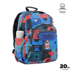 - Mochila escolar adaptable a carro cyber monstruos Acuareles*TOTTO Discount