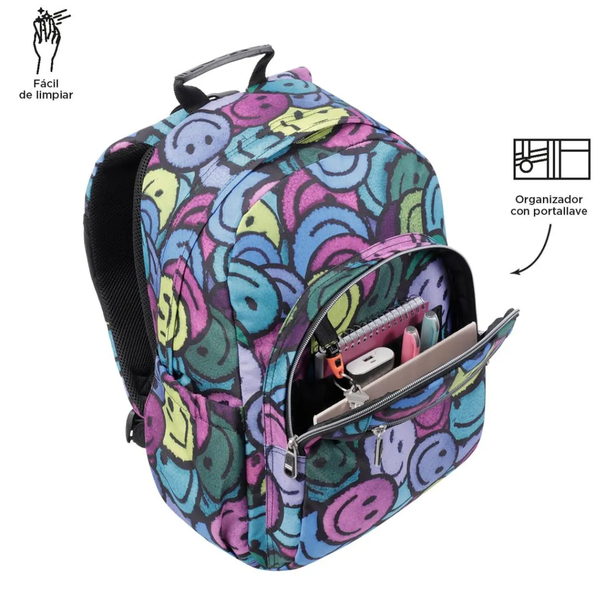 - Mochila escolar adaptable a carro emojis Acuareles*TOTTO Online