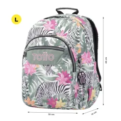 Best - Mochila escolar adaptable a carro tropical cebras Acuareles Material Escolar