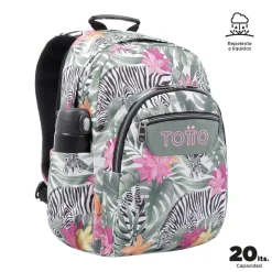 Best - Mochila escolar adaptable a carro tropical cebras Acuareles Material Escolar