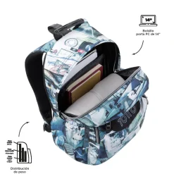 - Mochila escolar adaptable a carro postales y casetes Acuareles*TOTTO Sale