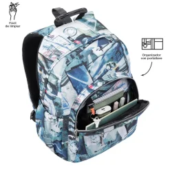 - Mochila escolar adaptable a carro postales y casetes Acuareles*TOTTO Sale