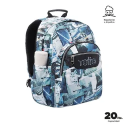 - Mochila escolar adaptable a carro postales y casetes Acuareles*TOTTO Sale