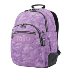 - Mochila escolar camuflaje rosa Crayoles*TOTTO