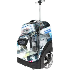 - Mochila escolar con ruedas postales y casetes Papel*TOTTO Best