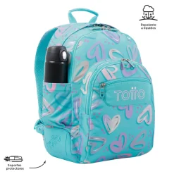 - Mochila escolar corazones pintados Crayoles*TOTTO Best