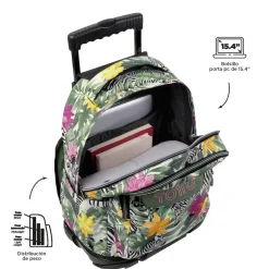- Mochila escolar con ruedas tropical cebras Renglones*TOTTO Clearance