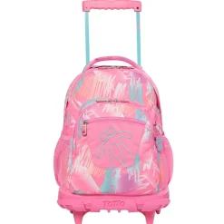 - Mochila escolar con ruedas Renglones - Rosa*TOTTO Sale