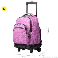 Clearance - Mochila escolar con ruedas camuflaje rosa Renglones Material Escolar