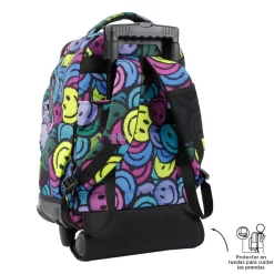 New - Mochila escolar con ruedas emojis Renglones Material Escolar