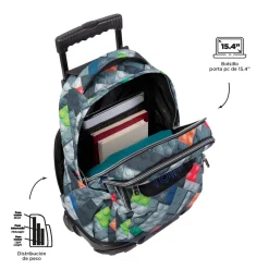 Outlet - Mochila escolar con ruedas bloques Renglones Material Escolar