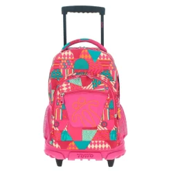 - Mochila escolar con ruedas Renglones - Rosa*TOTTO Clearance