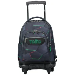 - Mochila escolar con ruedas fractal Renglones*TOTTO Clearance