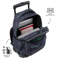 - Mochila escolar con ruedas fractal Renglones*TOTTO Clearance