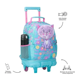 - Mochila escolar con ruedas mediana Tropyglam*TOTTO Outlet