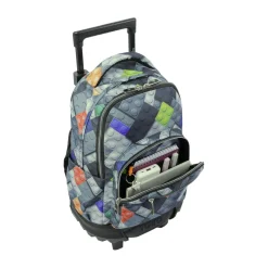 Outlet - Mochila escolar pequeña ruedas bloques Resma Material Escolar